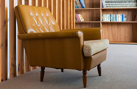 Cleaned and restored leather armchair in Los Angeles: luxury furniture care