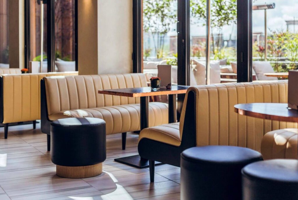 Restaurant and café leather furniture reupholstery – fresh and modern look