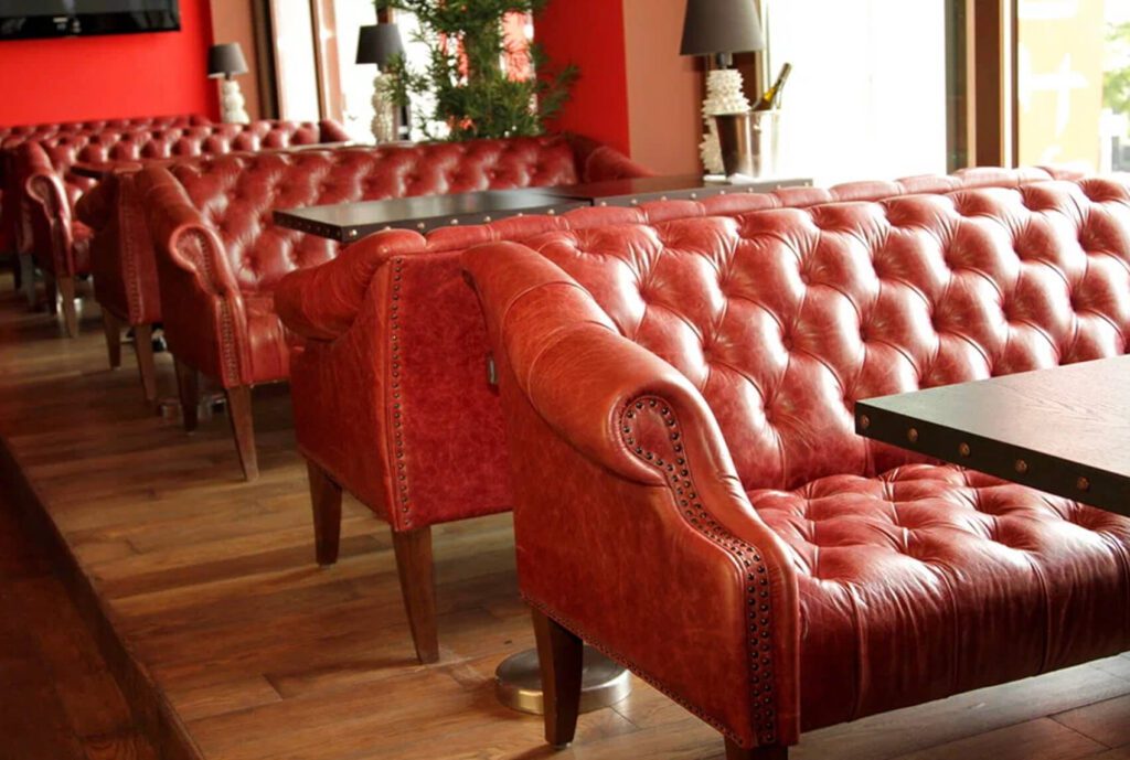 Restaurant and café leather furniture repair – restoring quality and comfort