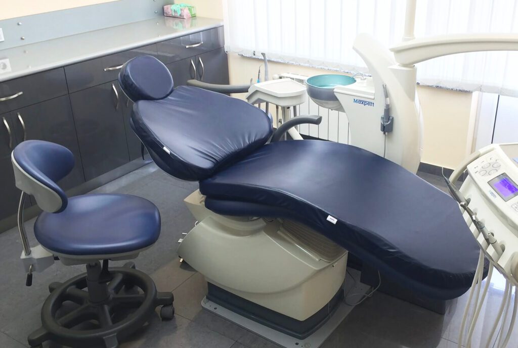 Dental chair leather restoration – before and after transformation