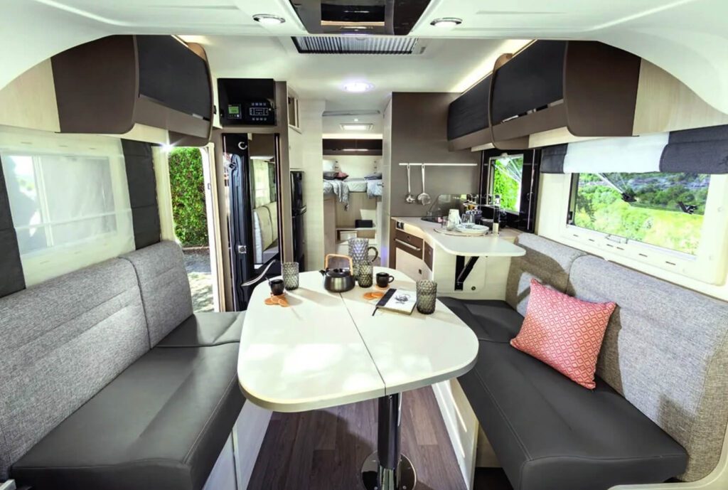 Reupholstered furniture in RV – restored comfort and style
