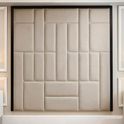 Upholstered Wall Panels Installed As A Hotel Headboard Wall